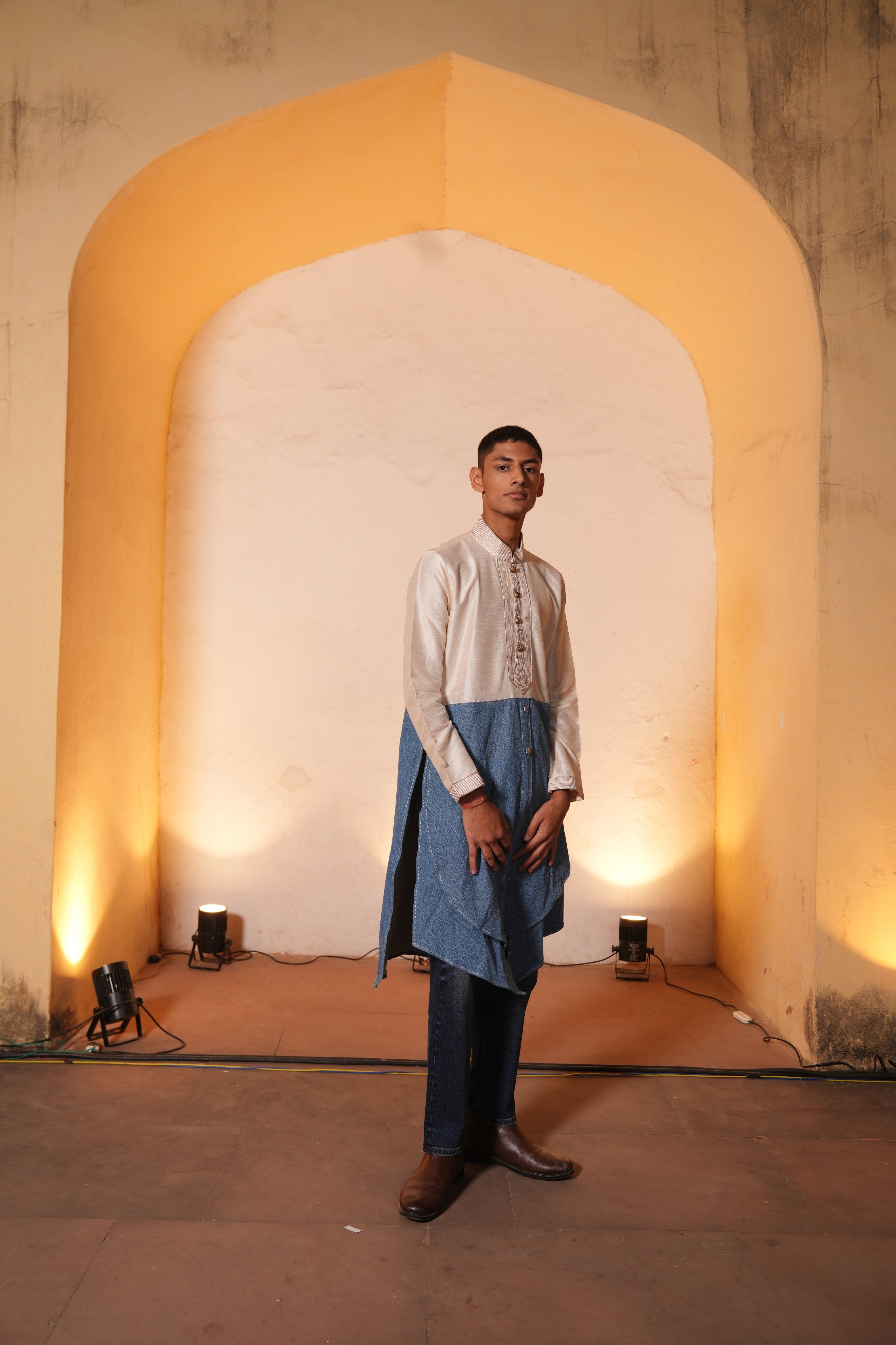 Denim Kurta Set
