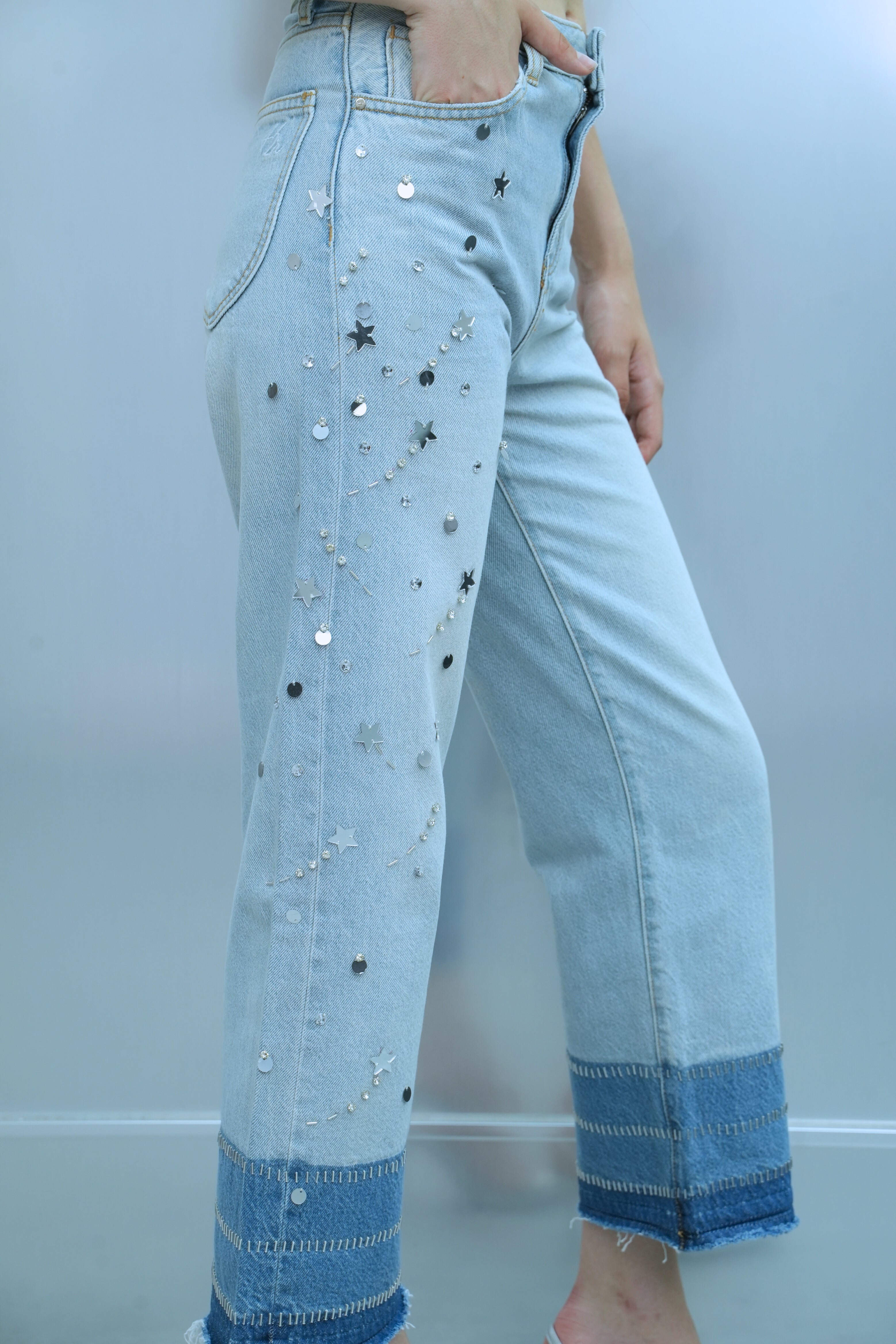 High Waist Medium Wash Jeans