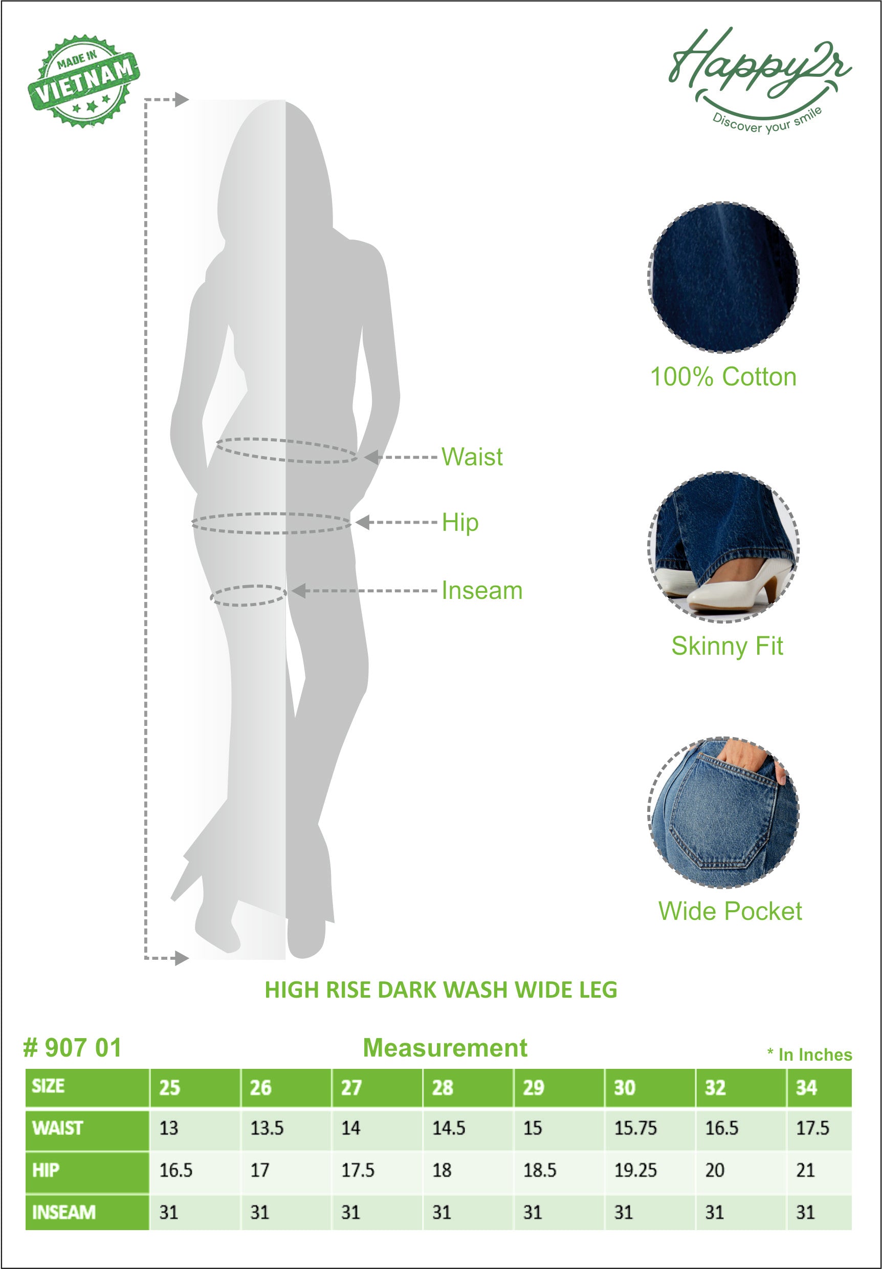 High-Waist Medium Wash Straight Leg Jeans
