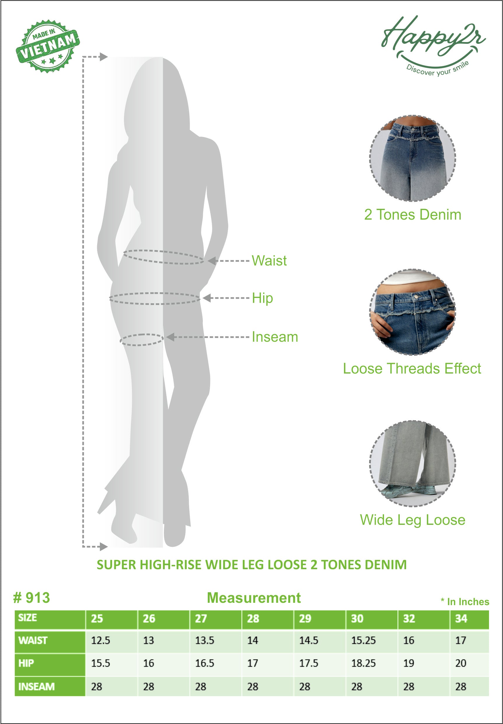 Super High-Rise Wide Leg Loose Denim Jeans