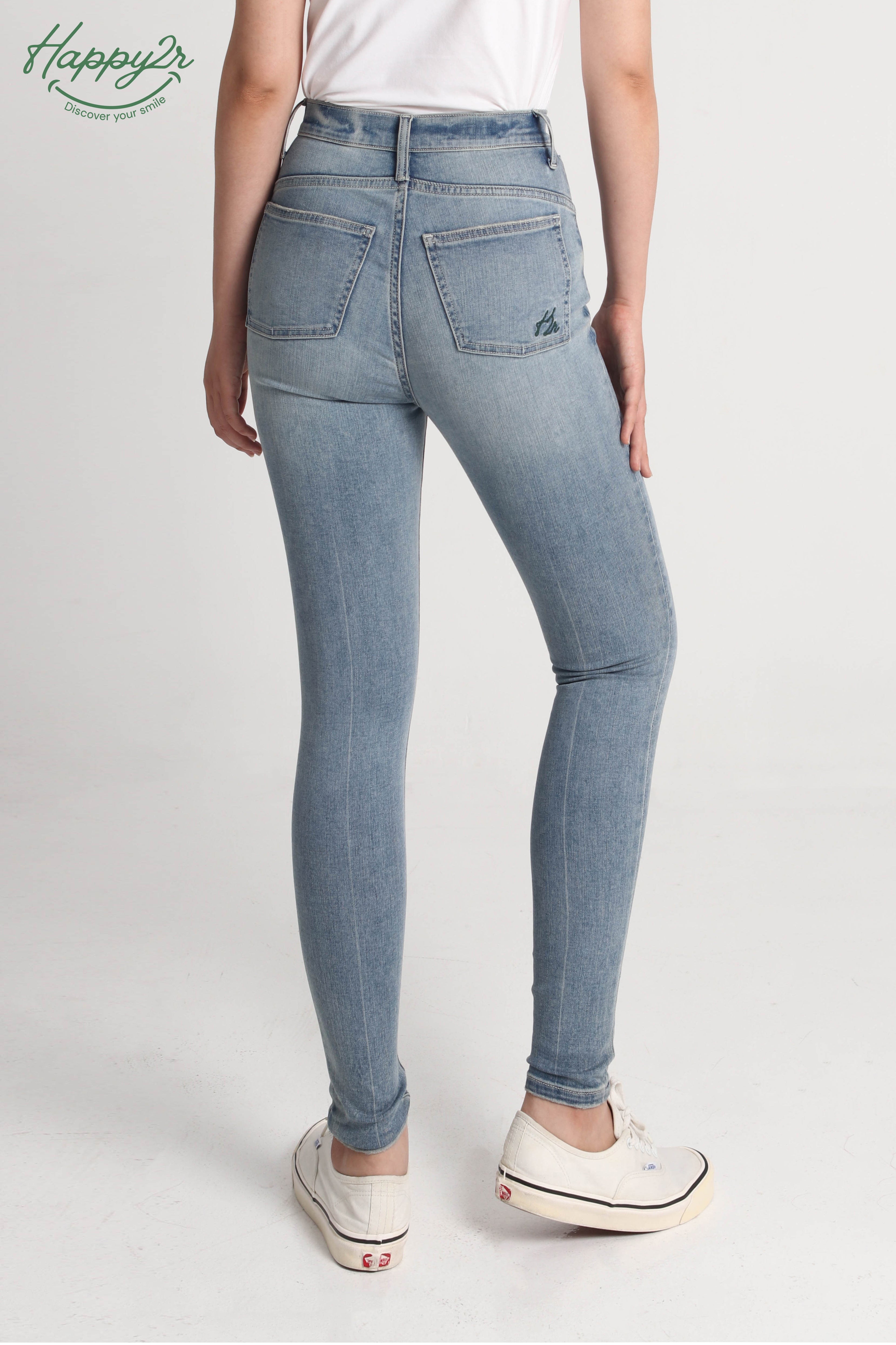Mid-Rise Light Wash Skinny Jeans