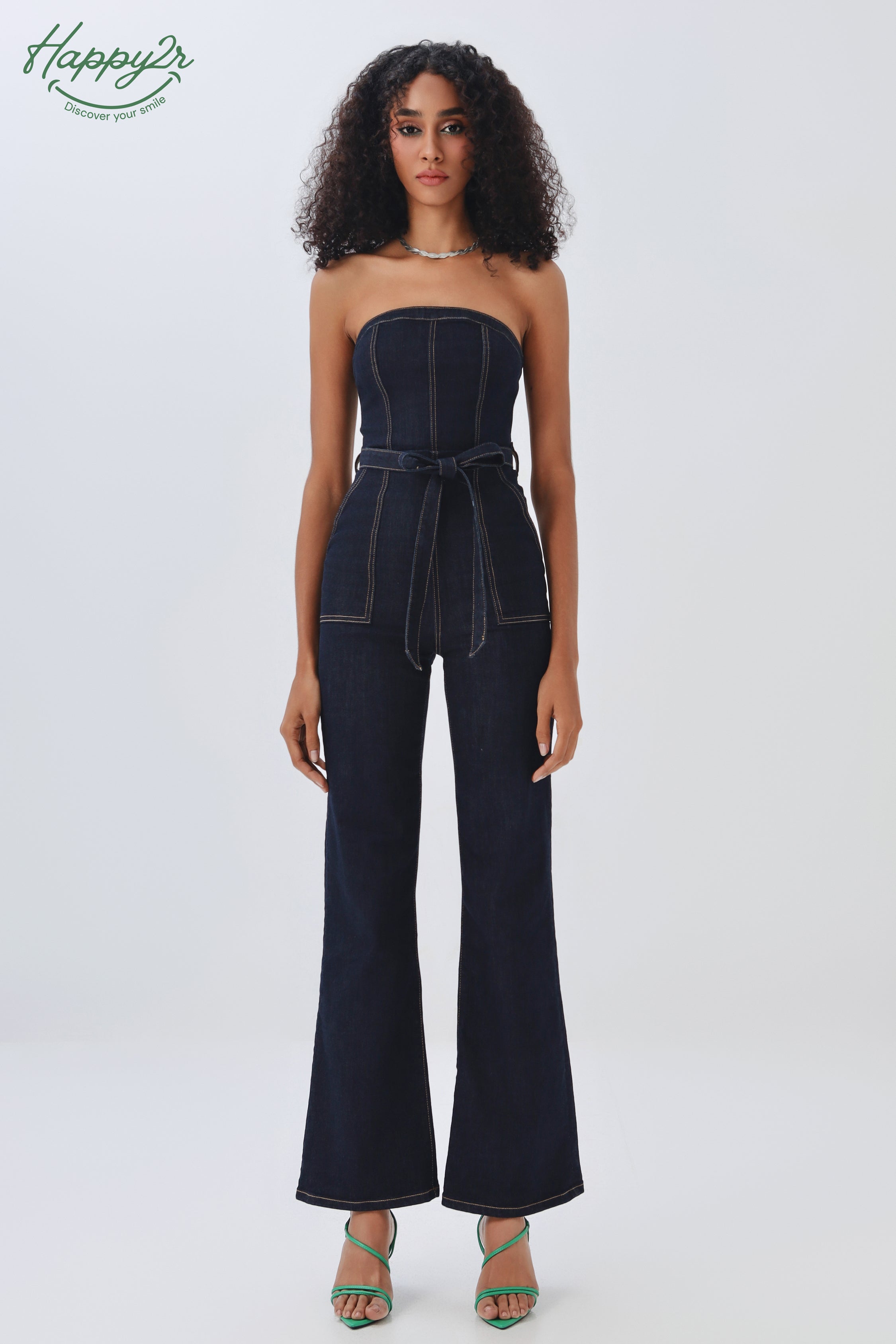 Strapless Wide Leg Jumpsuit