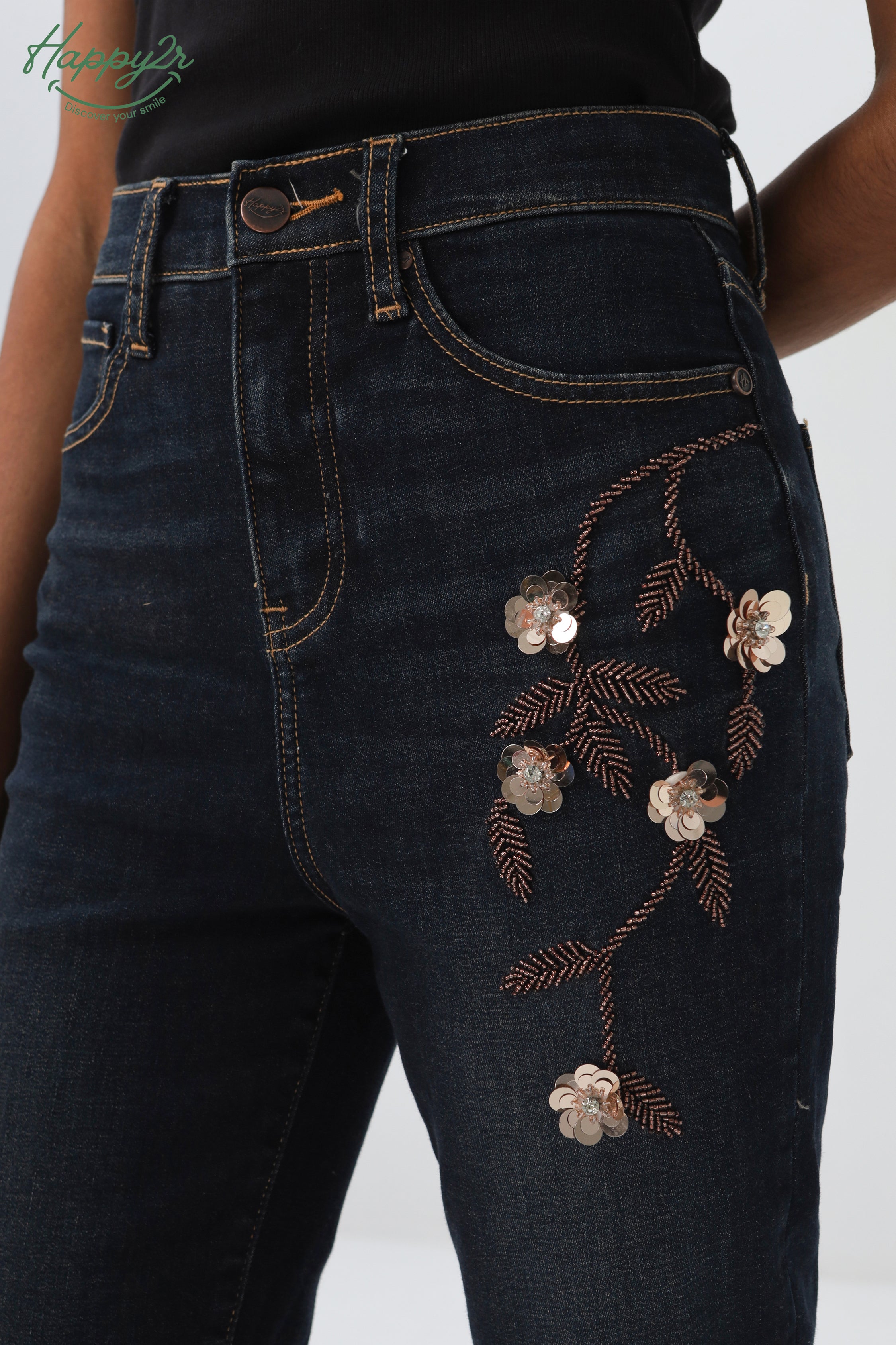 High Waist Medium Wash Mom Fit Jeans