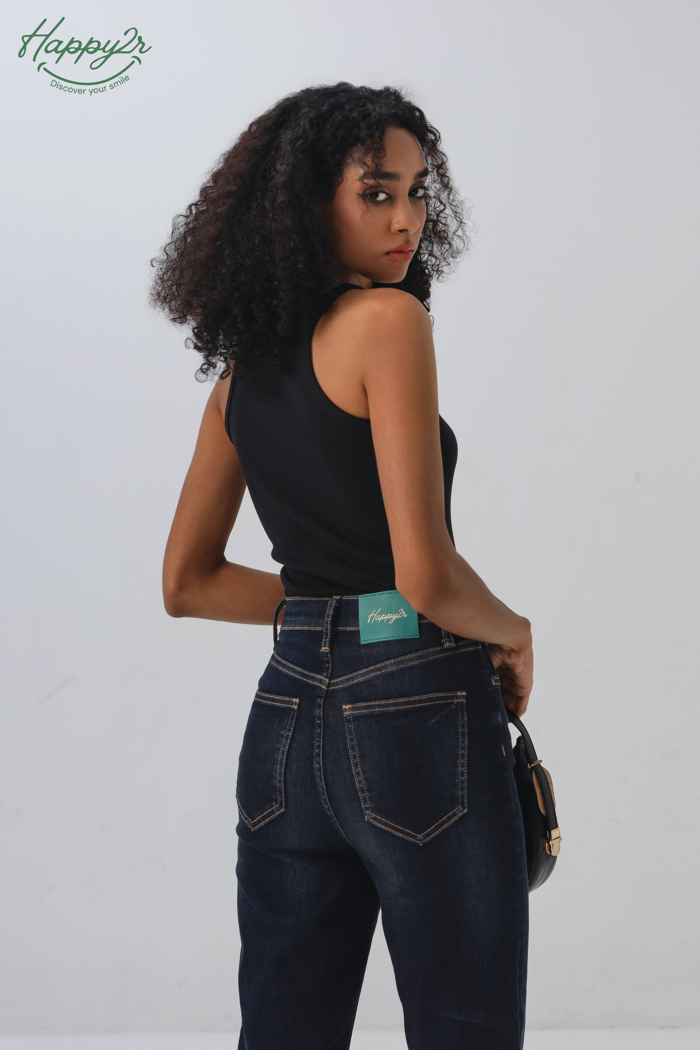 High Waist Medium Wash Mom Fit Jeans