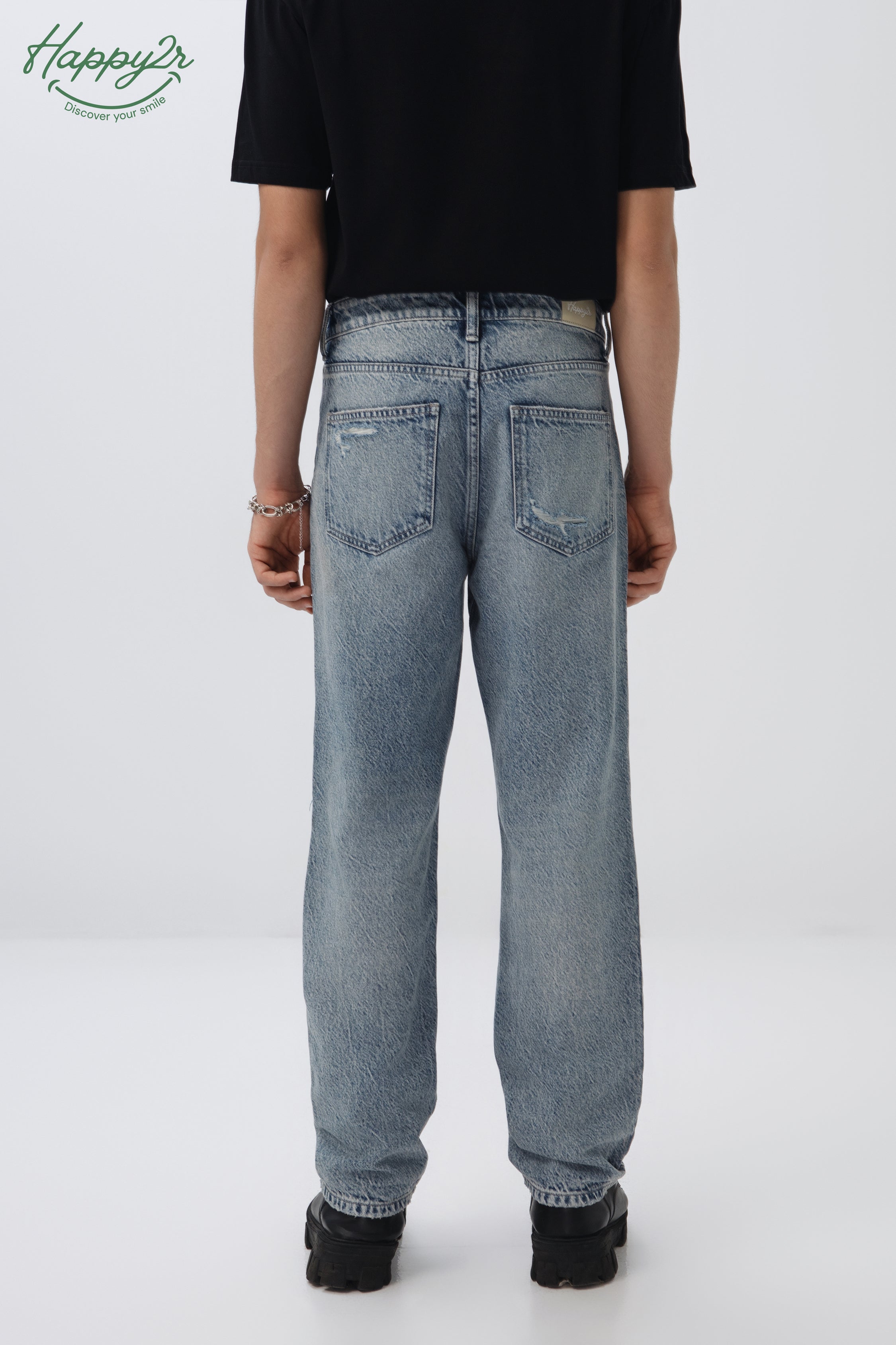 Straight Heavy Wash Non Stretch Jeans