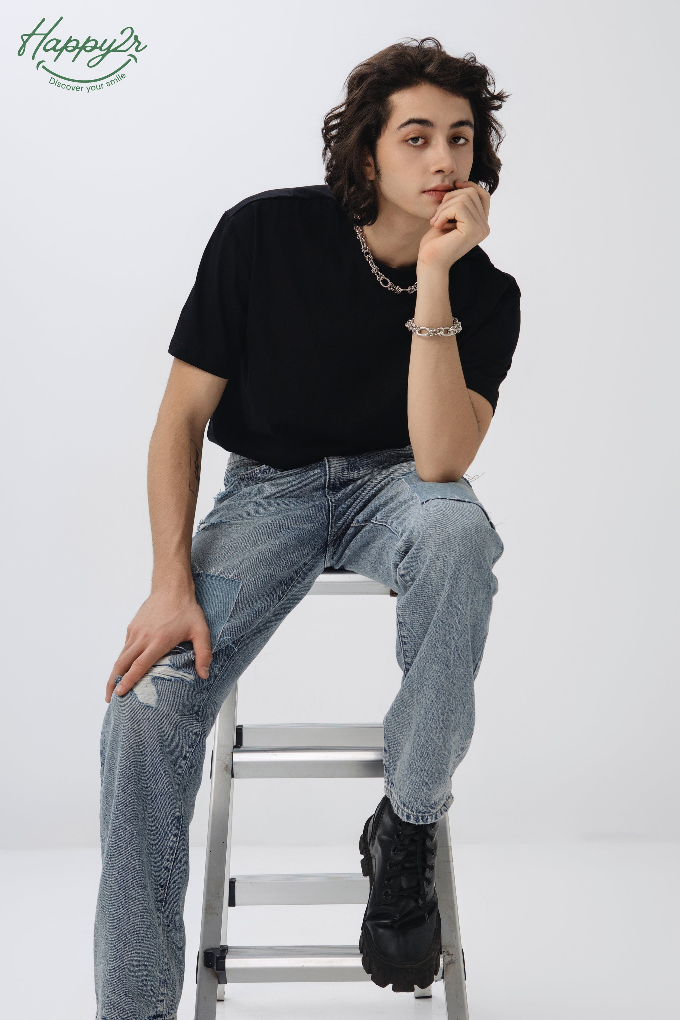 Straight Heavy Wash Non Stretch Jeans