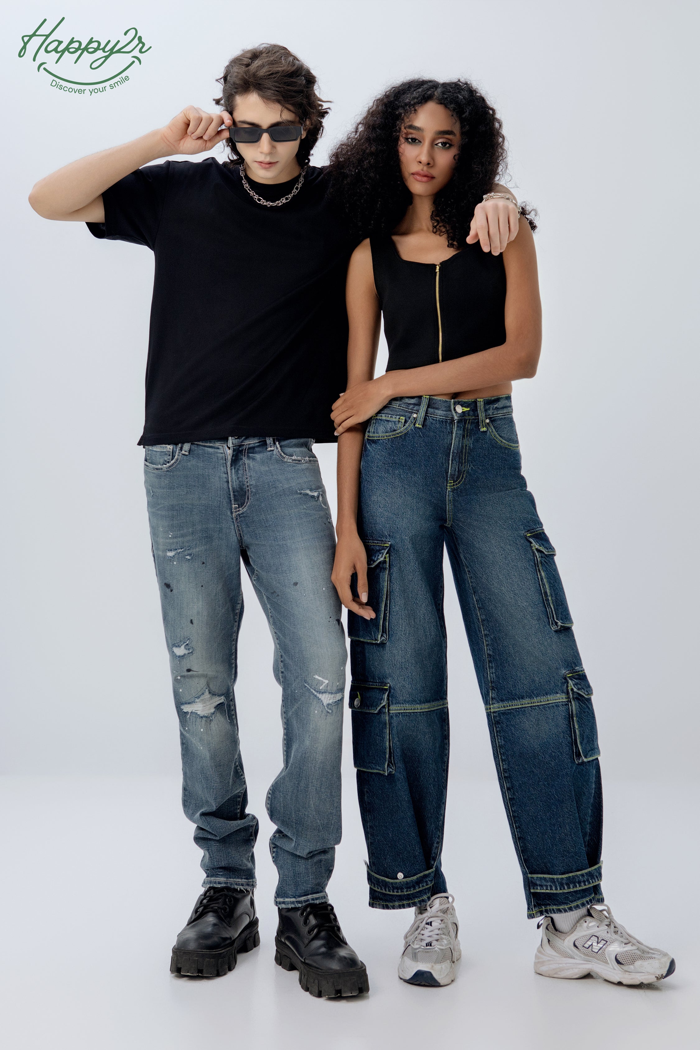 Straight Heavy Wash Non Stretch Jeans