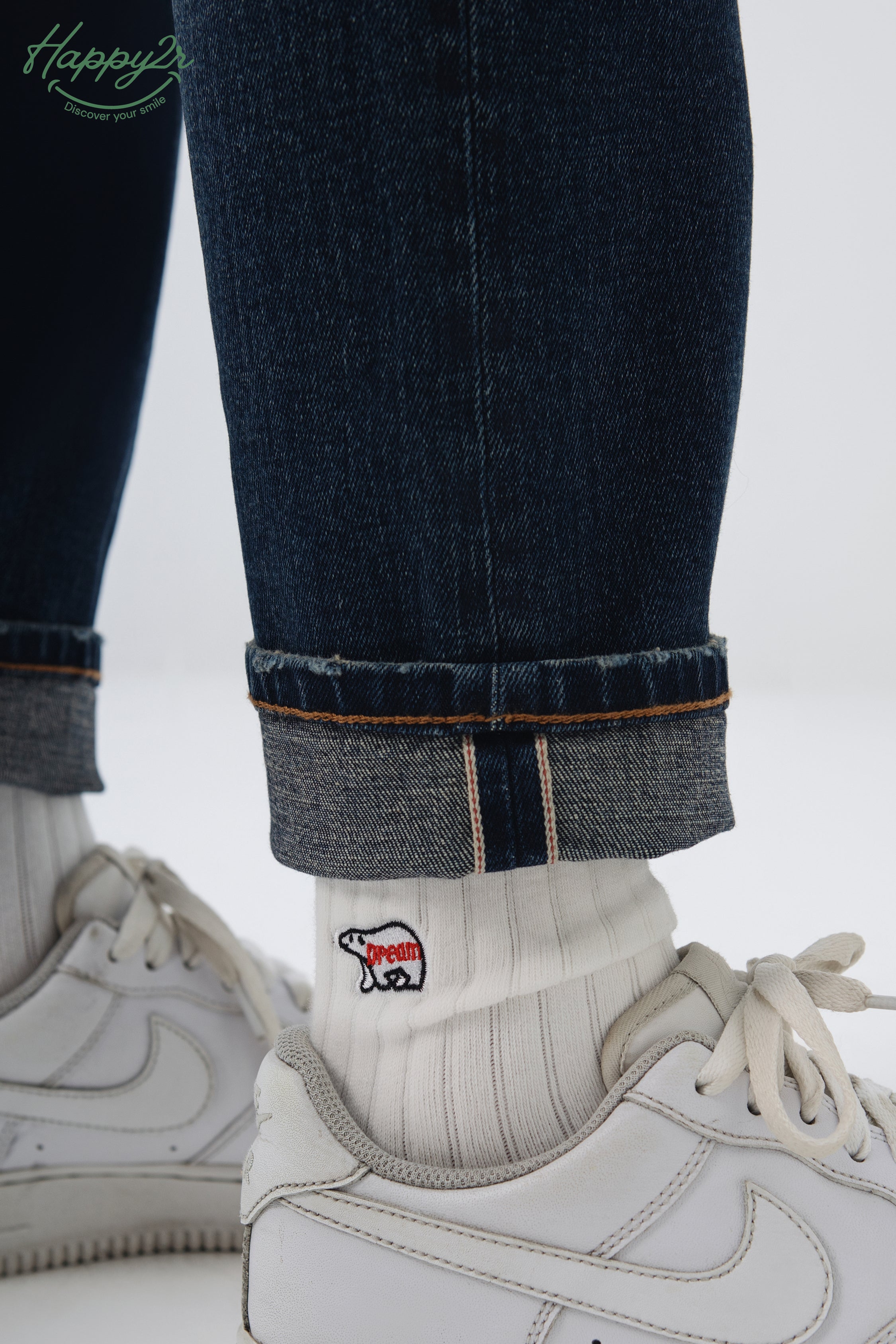 Slim-Straight Basic Wash Selvedge Stretch Jeans