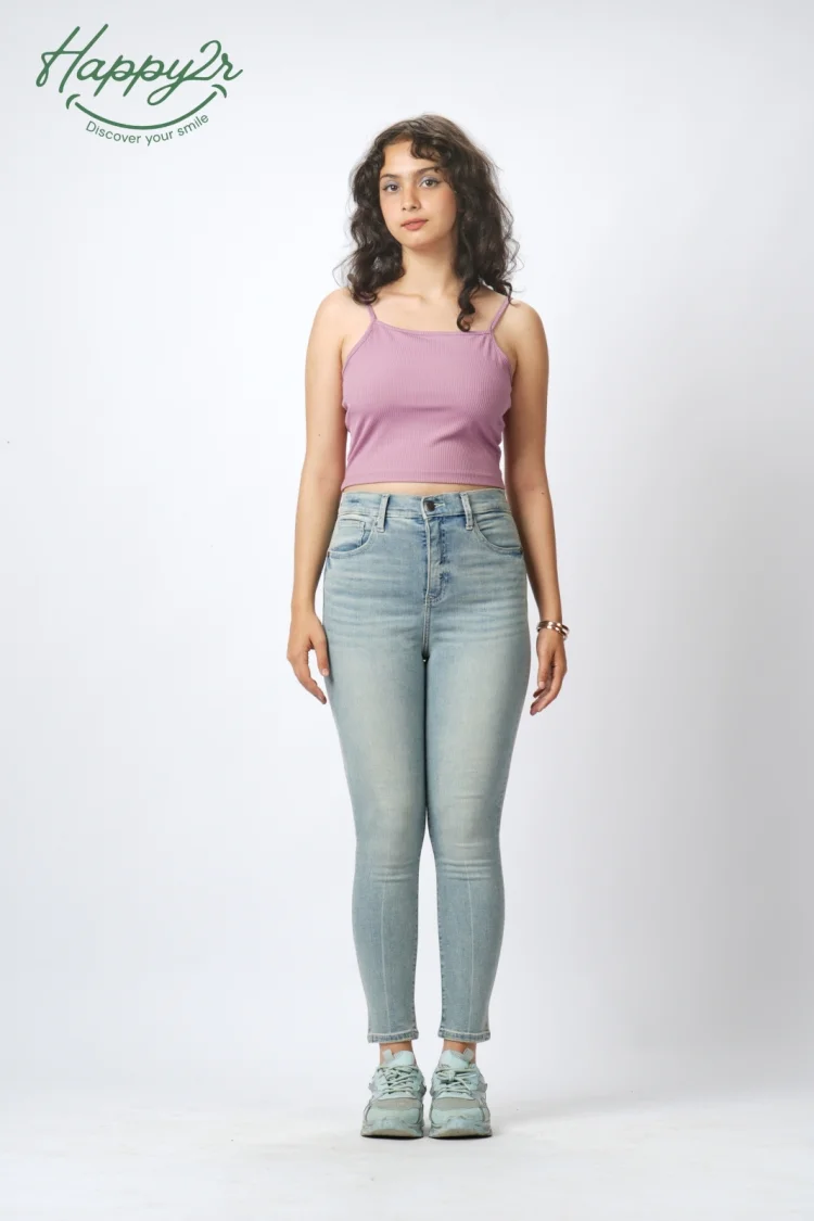 HIGH RISE LIGHT WASH SKINNY JEANS